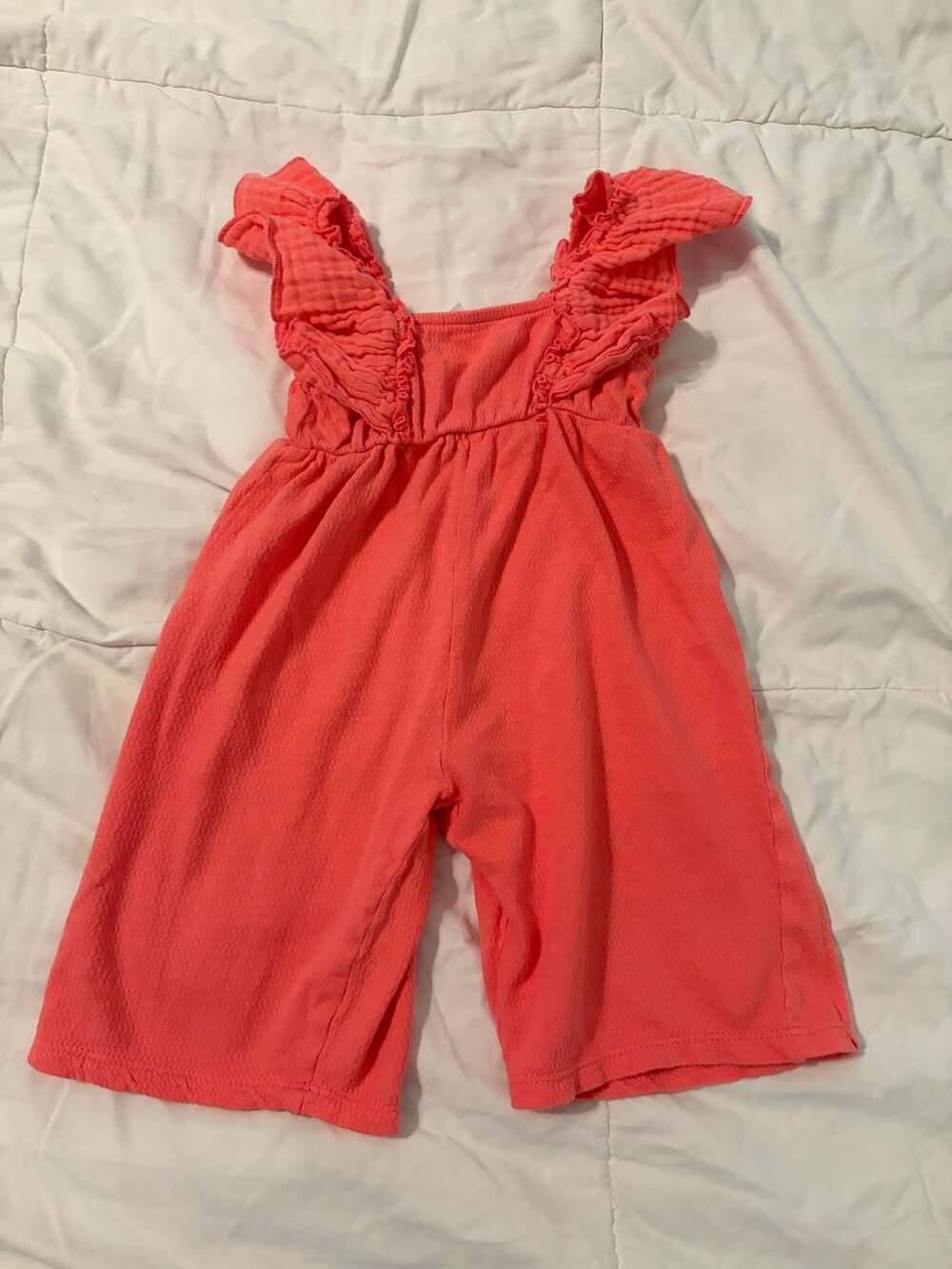 Zara Girls Ruffled Coral Jumpsuit 9-12 months